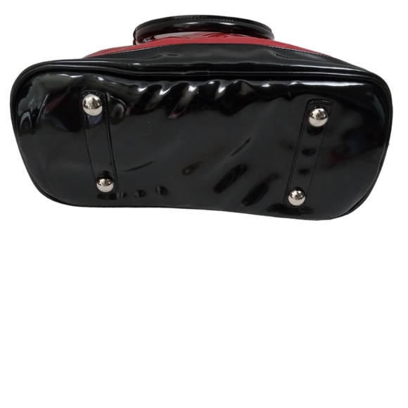 Disney Loungefly Bowler Bag Minnie Loves Mickey Red Black  with Tag - Picture 5 of 11